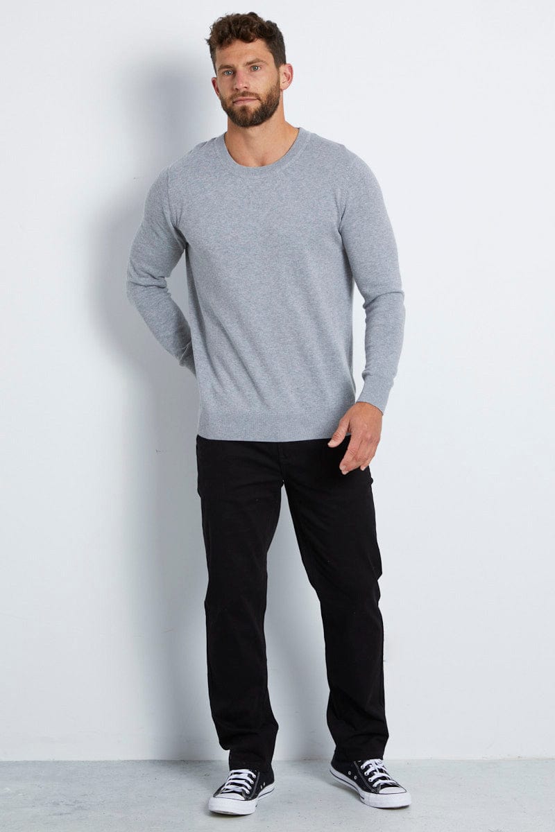 CHINOS Black Chino Pant Relaxed Fit Cotton Stretch for Men by AM Supply
