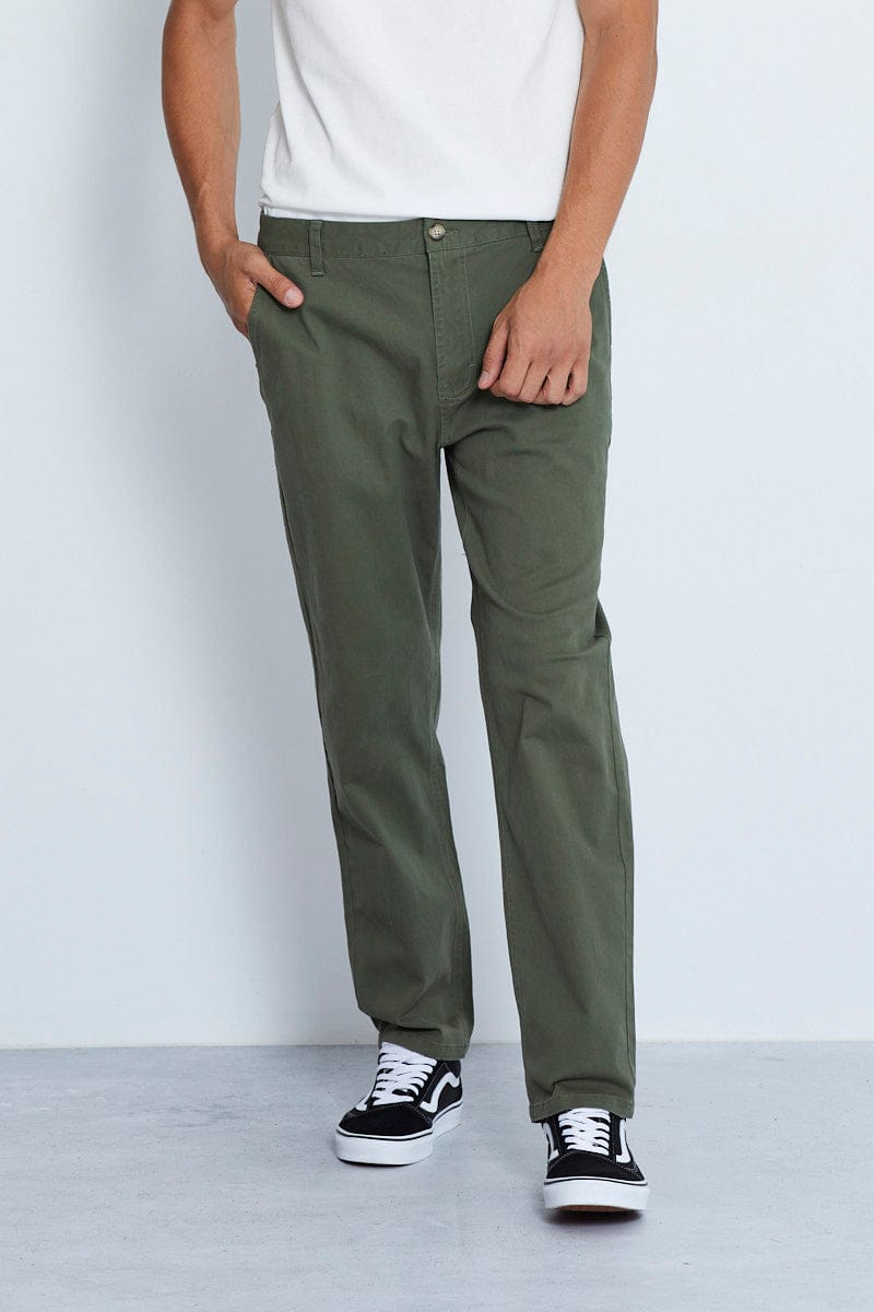 The Jamie Relaxed Tapered Fit Chino Pant in Sage – Frank And Oak USA