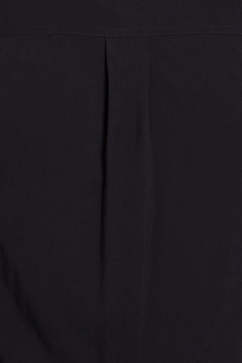 LONG SLEEVE Black Rayon Shirt Long Sleeve Relaxed Fit for Women by Ally