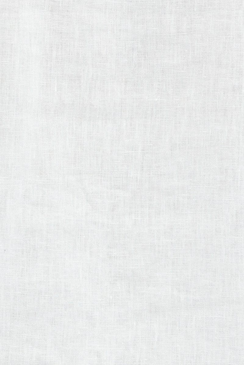 White Linen Shirt Long Sleeve Slim Fit Button Up for AM Supply