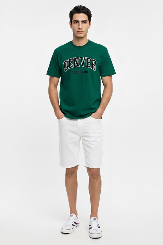 Green Graphic Tee Denver Colorado Slogan T-shirt