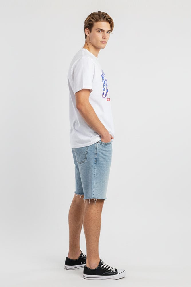 White Graphic Tee Michigan Slogan Varsity T-shirt