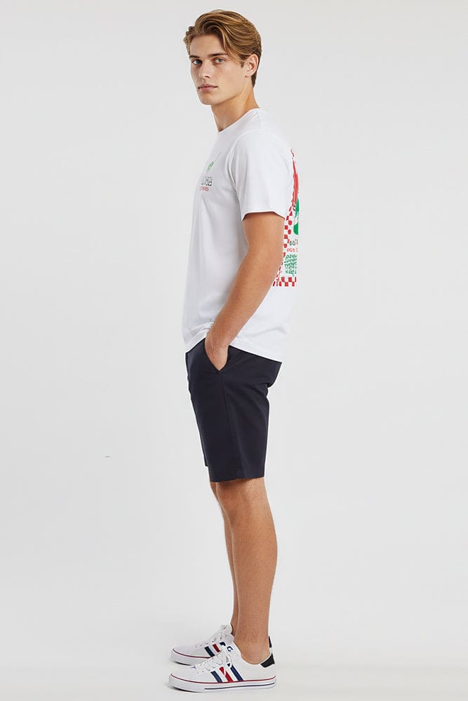 White Graphic Tee Italian Venice Pasta Slogan T-Shirt