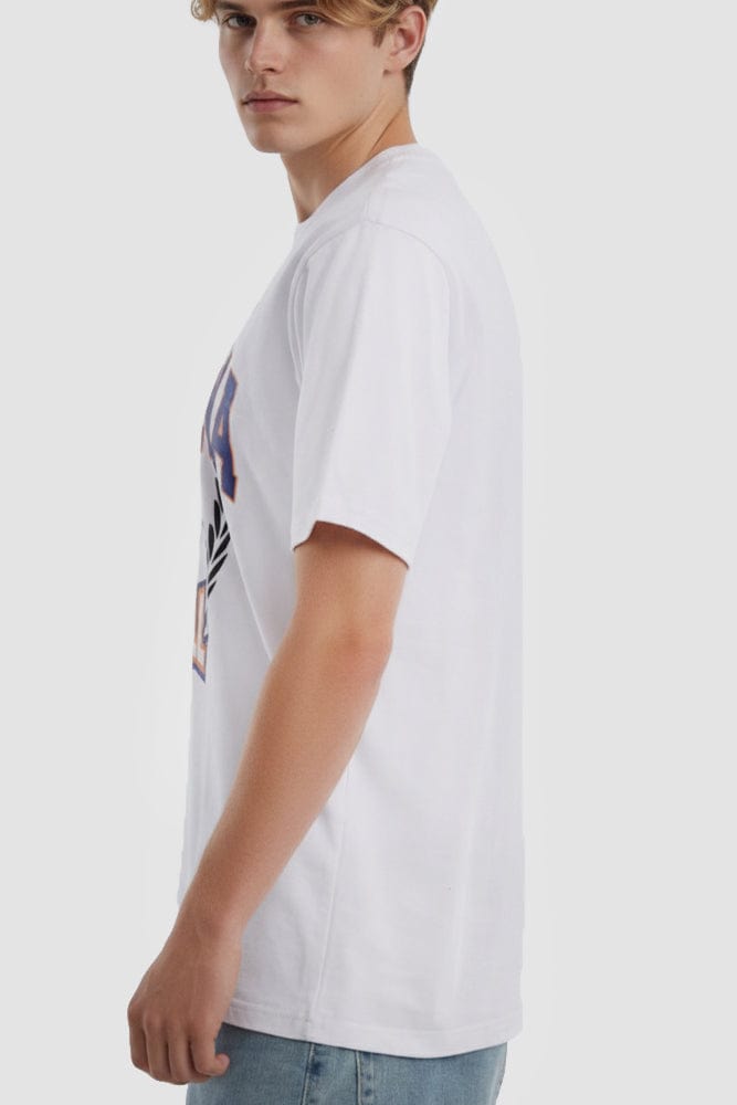 White Graphic Tee Basketball Varsity Slogan Tshirt
