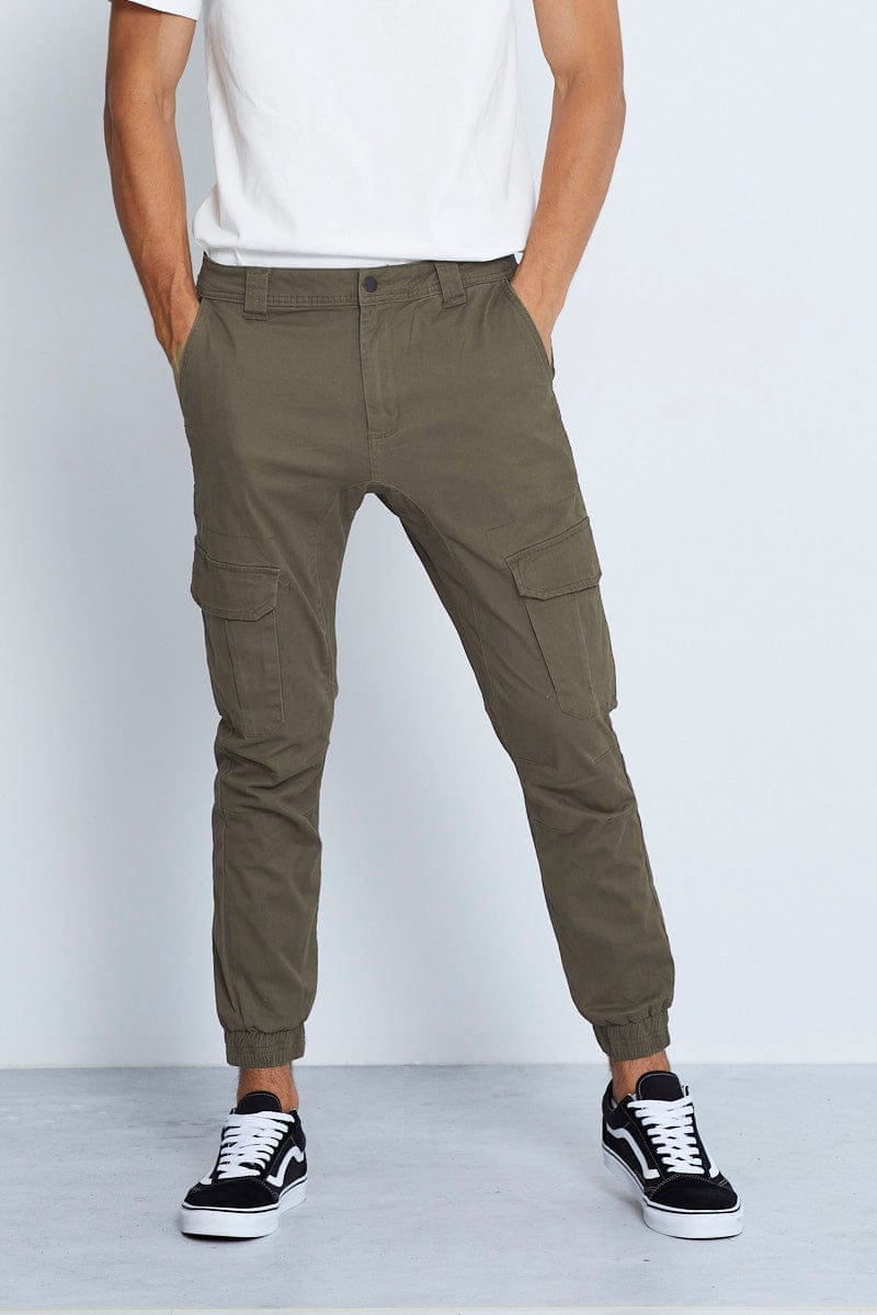 Utility Jogger Cotton Stretch Cargo Slim Fit