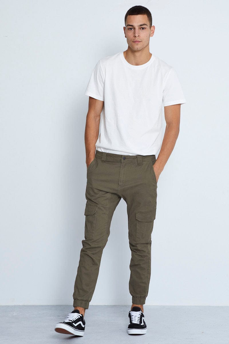 Utility Jogger Cotton Stretch Cargo Slim Fit