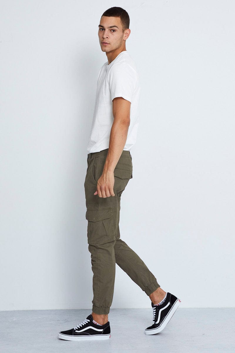 Utility Jogger Cotton Stretch Cargo Slim Fit