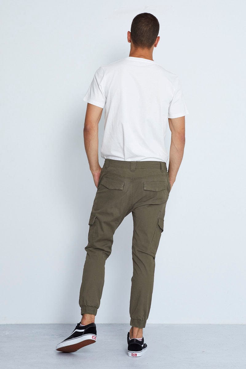 Utility Jogger Cotton Stretch Cargo Slim Fit