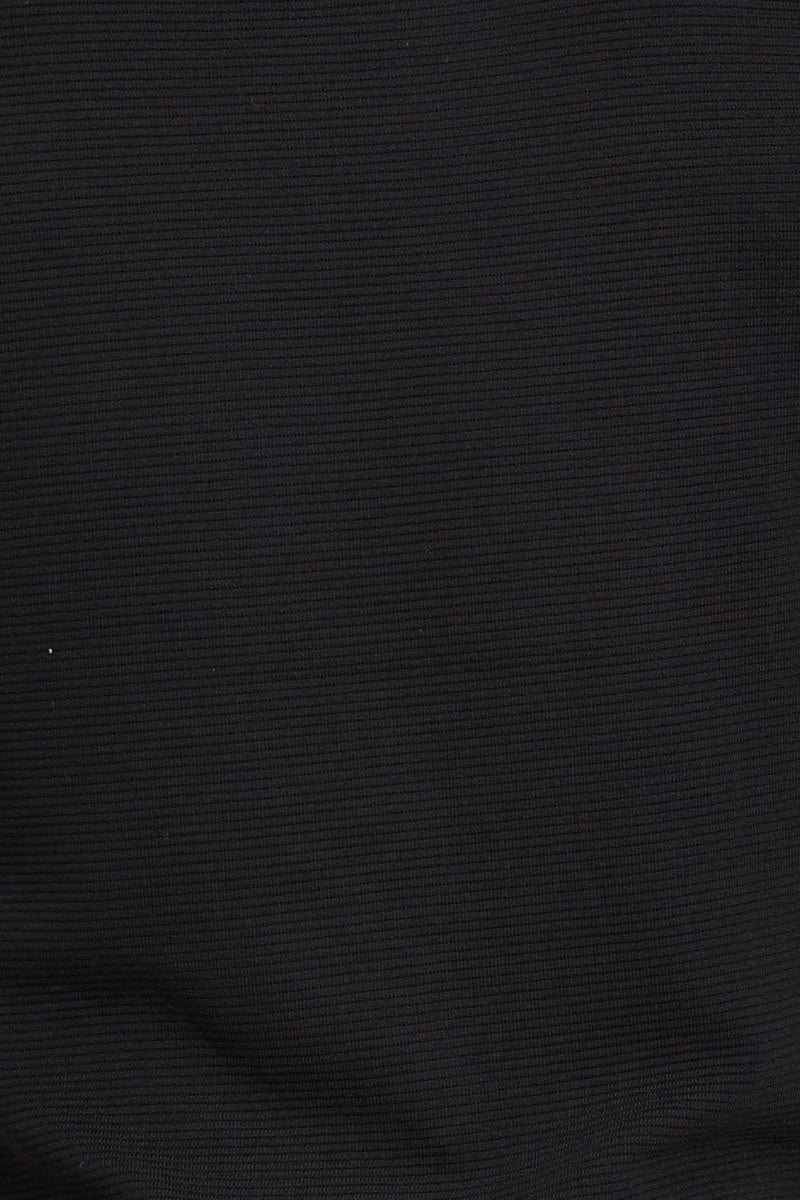 BASIC Black Ottoman T-Shirt Crew Neck Short Sleeve for Women by Ally