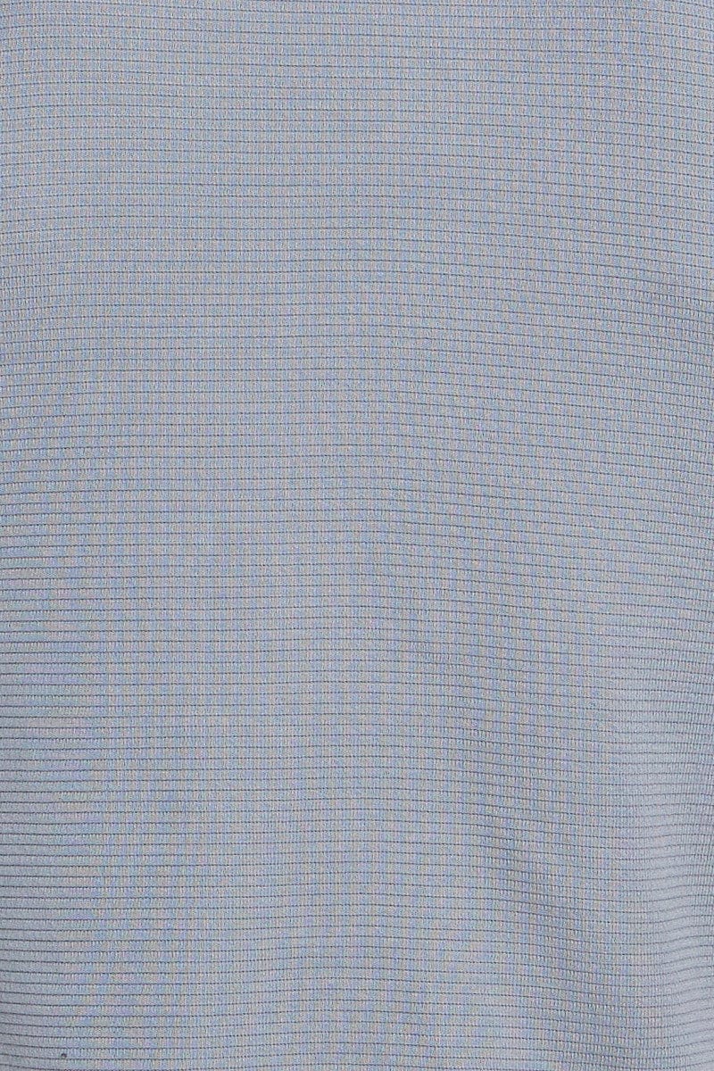 BASIC Blue Ottoman T-Shirt Crew Neck Short Sleeve for Women by Ally