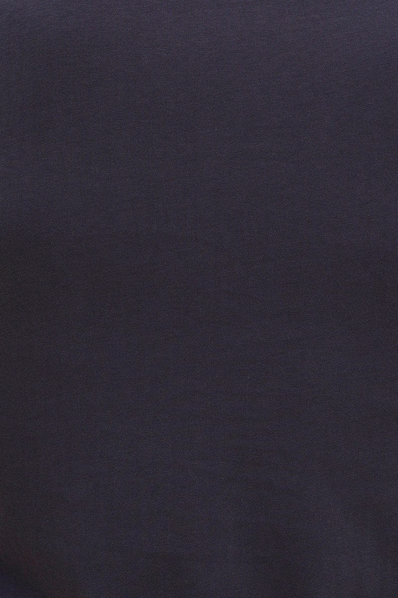 BASIC Blue V Neck T-Shirt Cotton Regular Fit for Women by Ally