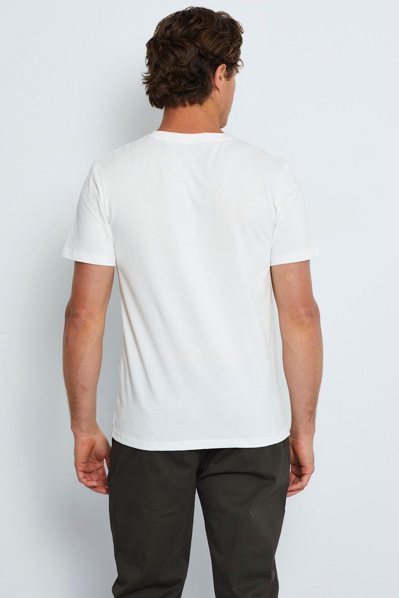 BASIC White Essential T-Shirt Crew Neck Short Sleeve Cotton for Women by Ally