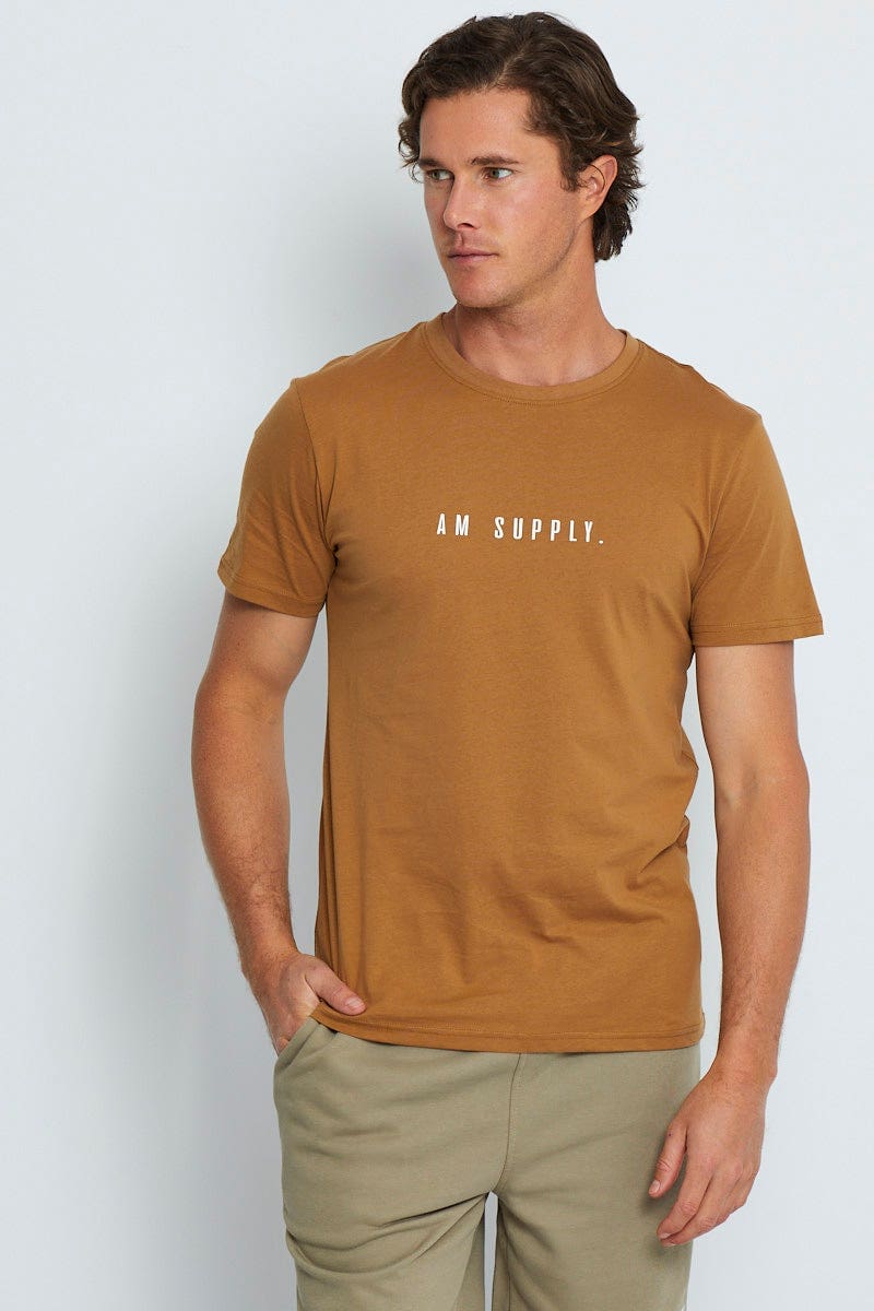 GRAPHIC Camel Logo T-Shirt Crew Neck Short Sleeve Cotton for Women by Ally