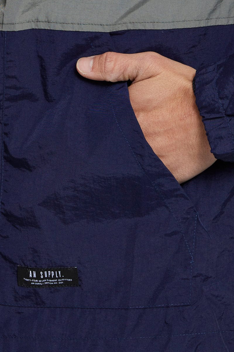 JACKET Stripe Spray Jacket Long Sleeve Nylon Splice Design for Women by Ally