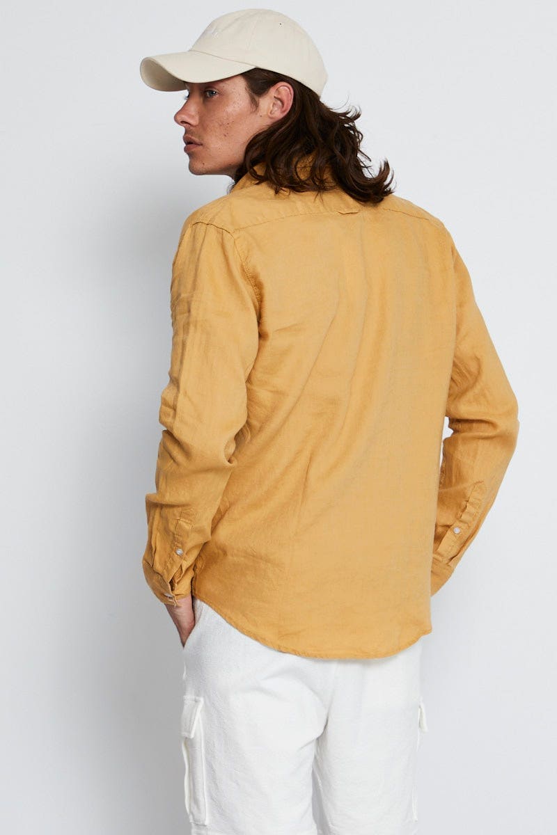 LONG SLEEVE Light Must Linen Shirt Long Sleeve Button Down Slim Fit for Women by Ally