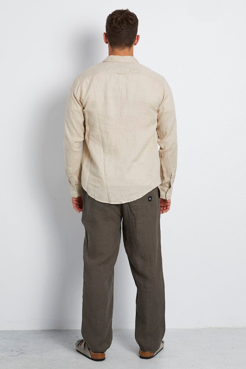 nude dress shirt men Nude Plain Linen Men Shirt, Full Sleeves at 1299/piece in Jaipur