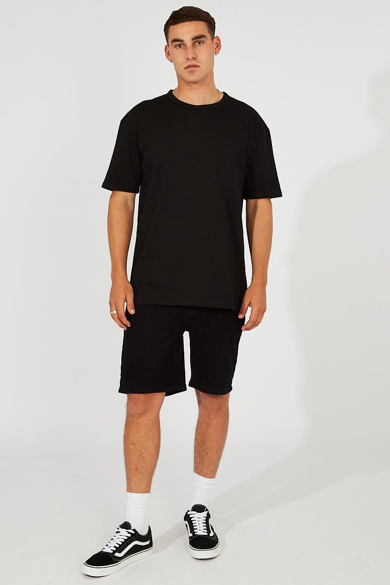 Black Graphic Tee Skeleton Surf Beach Slogan T-shirt for AM Supply
