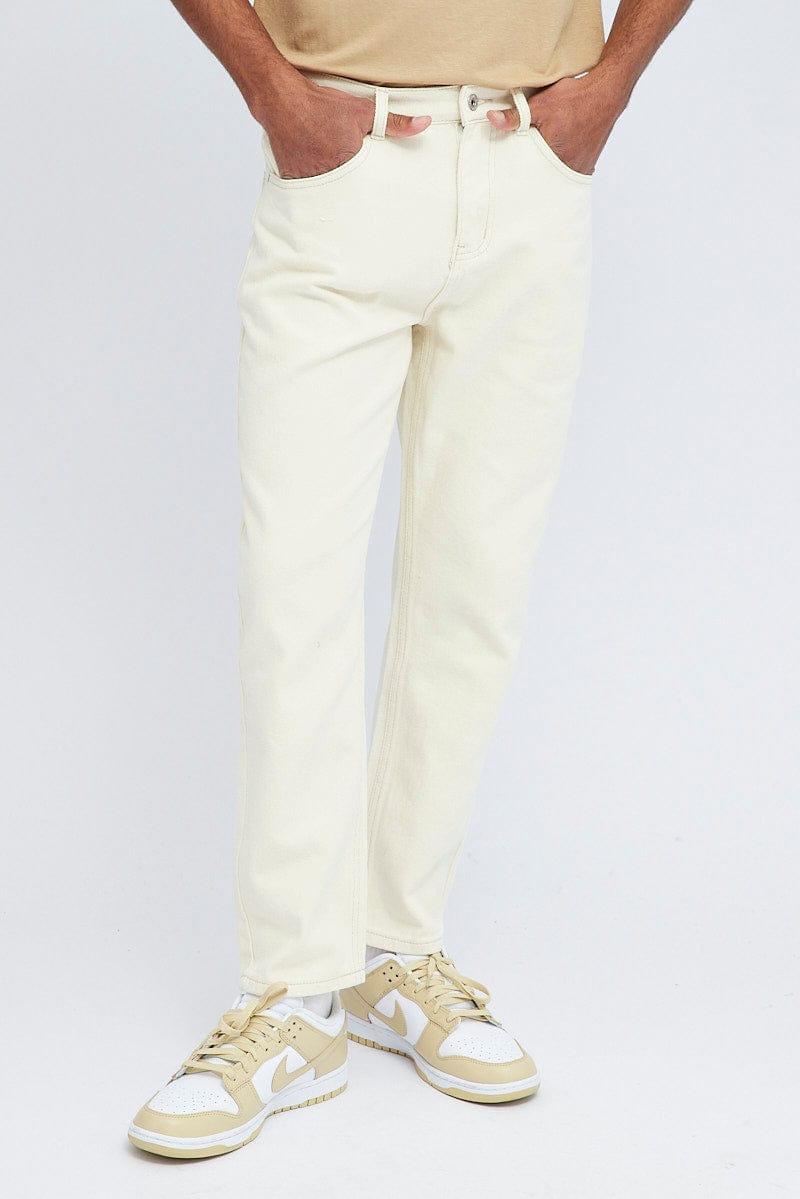 White Denim Jean Straight Fit for AM Supply
