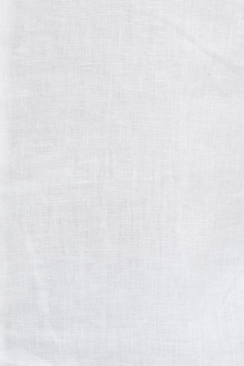 WHITE Alex Linen Short Sleeve Shirt for AM Supply