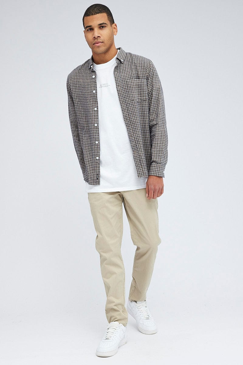 Check Shirt Brushed Cotton Long Sleeve Button Down for AM Supply
