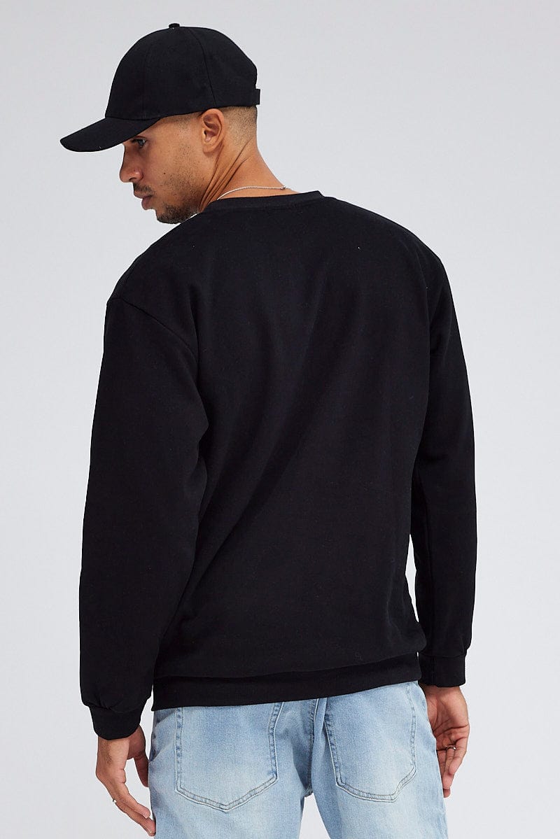 Black Sweatshirt Long sleeve Crew Neck for AM Supply