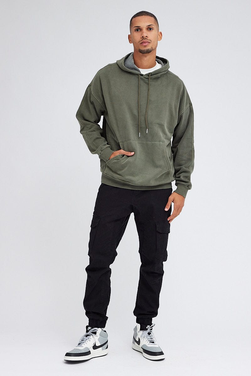 Green Sweat Hoodie Long Sleeve