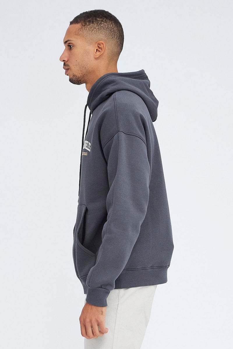 Grey Sweat Hoodie Long Sleeve Embroidery for AM Supply