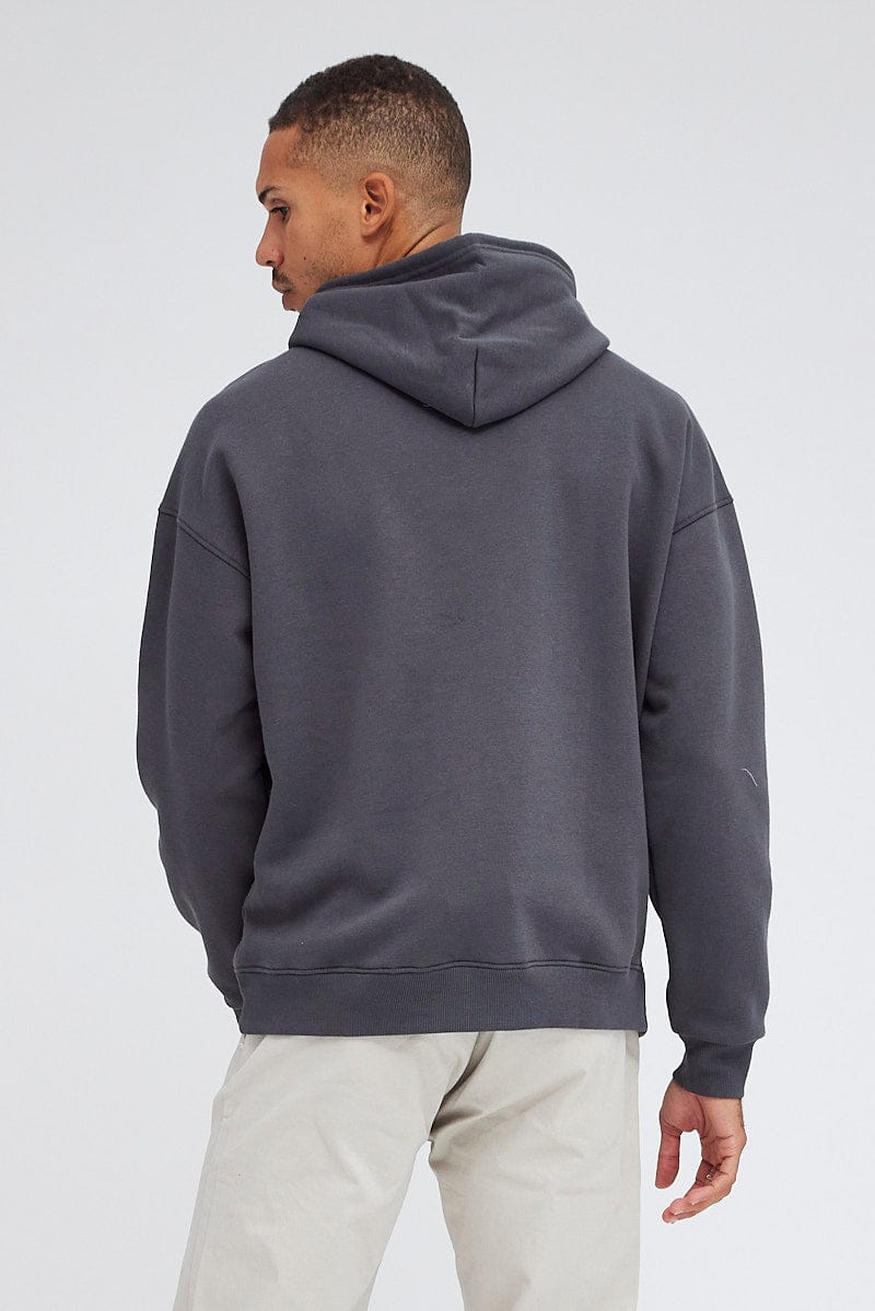 Grey Sweat Hoodie Long Sleeve Embroidery for AM Supply