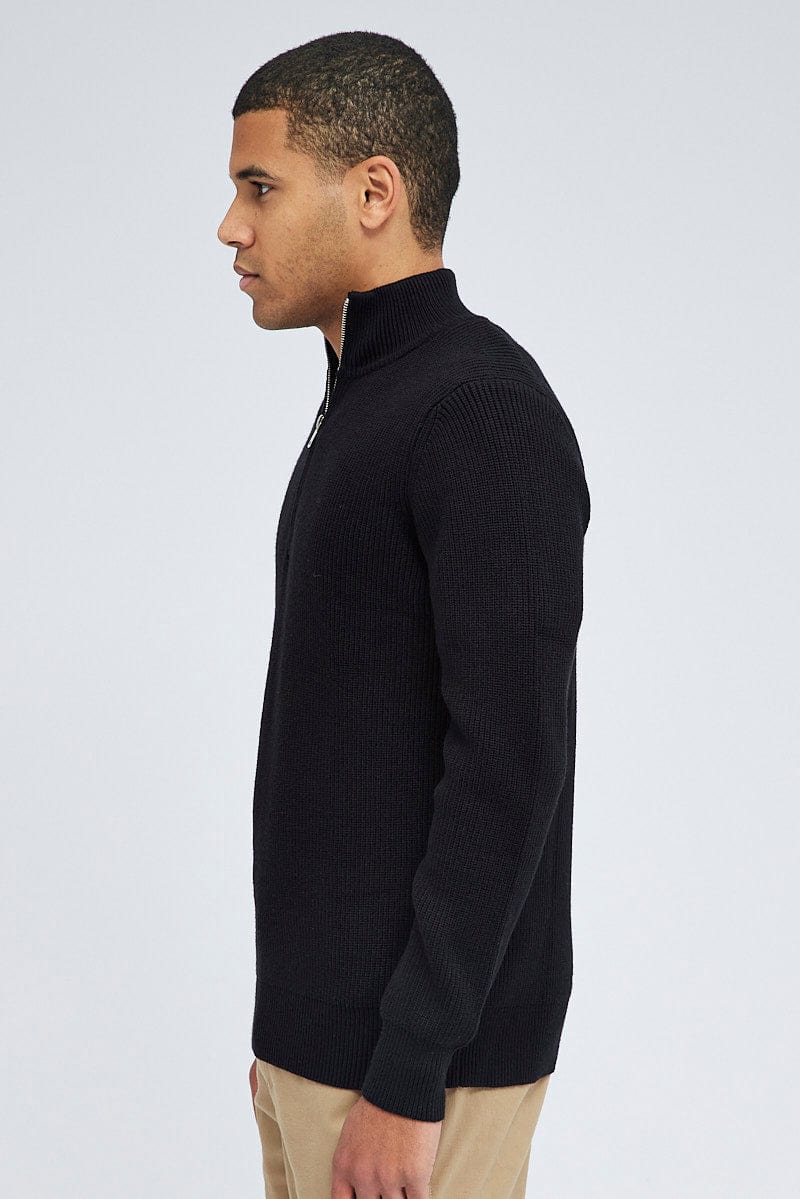 Black Zip up Sweater Long sleeve for AM Supply