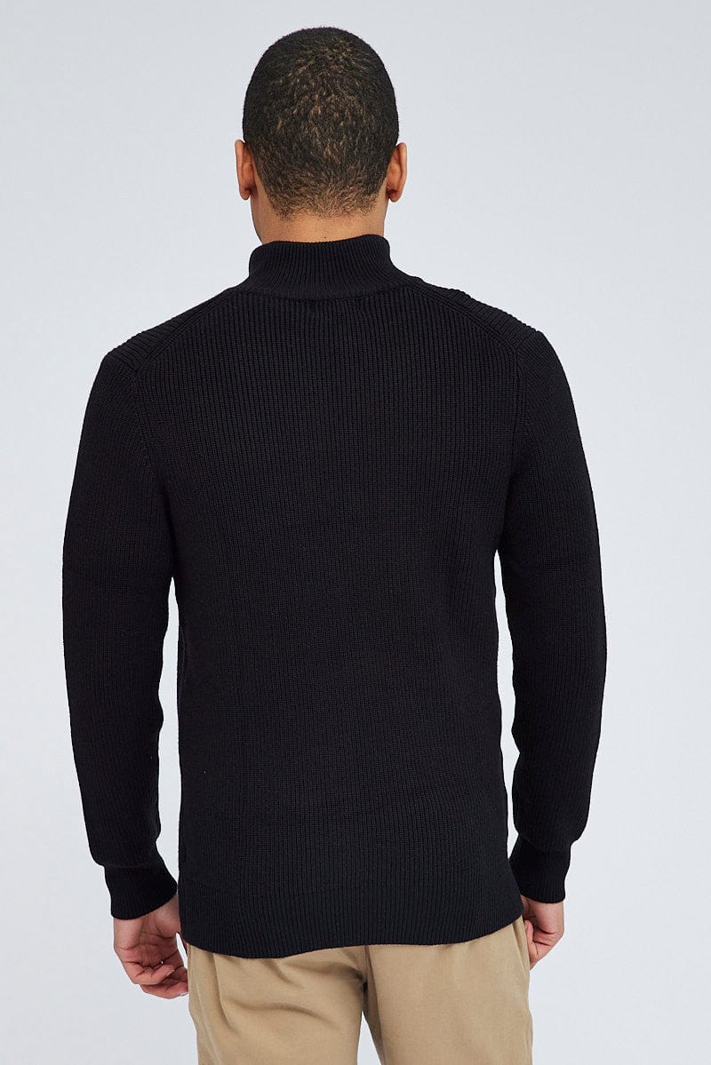 Black Zip up Sweater Long sleeve for AM Supply