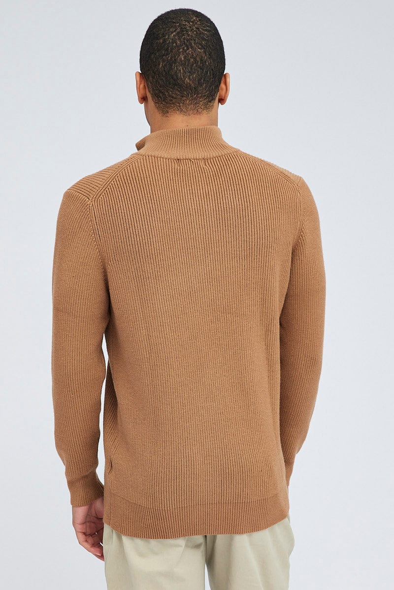 Camel Zip up Sweater Long sleeve for AM Supply