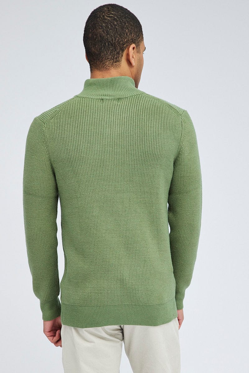 Green Zip up Sweater Long sleeve for AM Supply