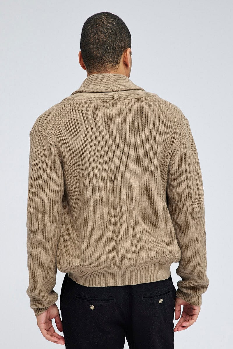 Camel Knit Cardigan Long Sleeve for AM Supply