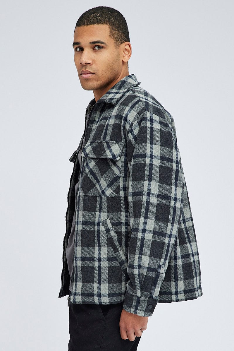 CHECK Padded Check Over Shirt Jacket for AM Supply