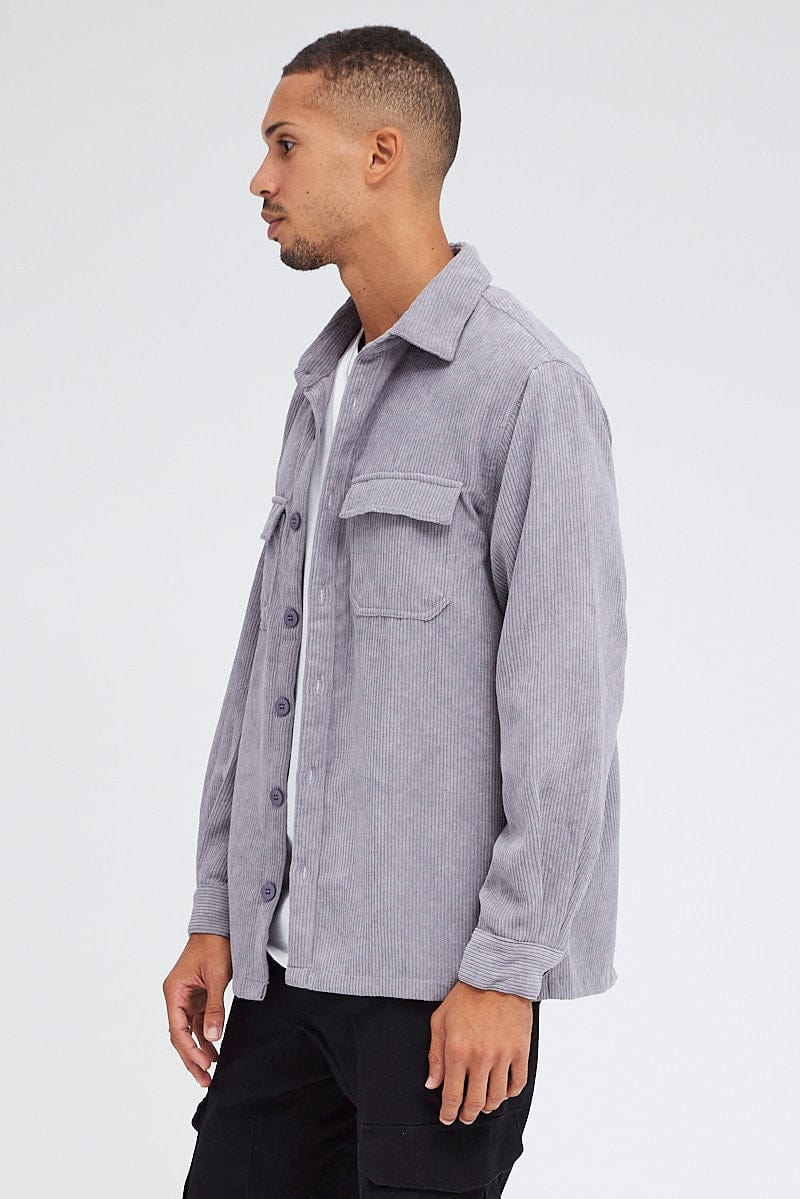 Grey Jacket Long Sleeve Collared for AM Supply