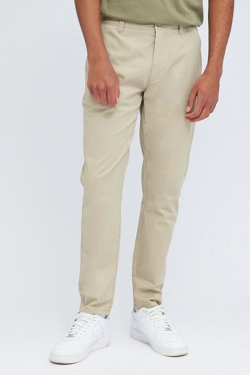Camel Chino Pant Slim Fit Cotton Stretch for AM Supply