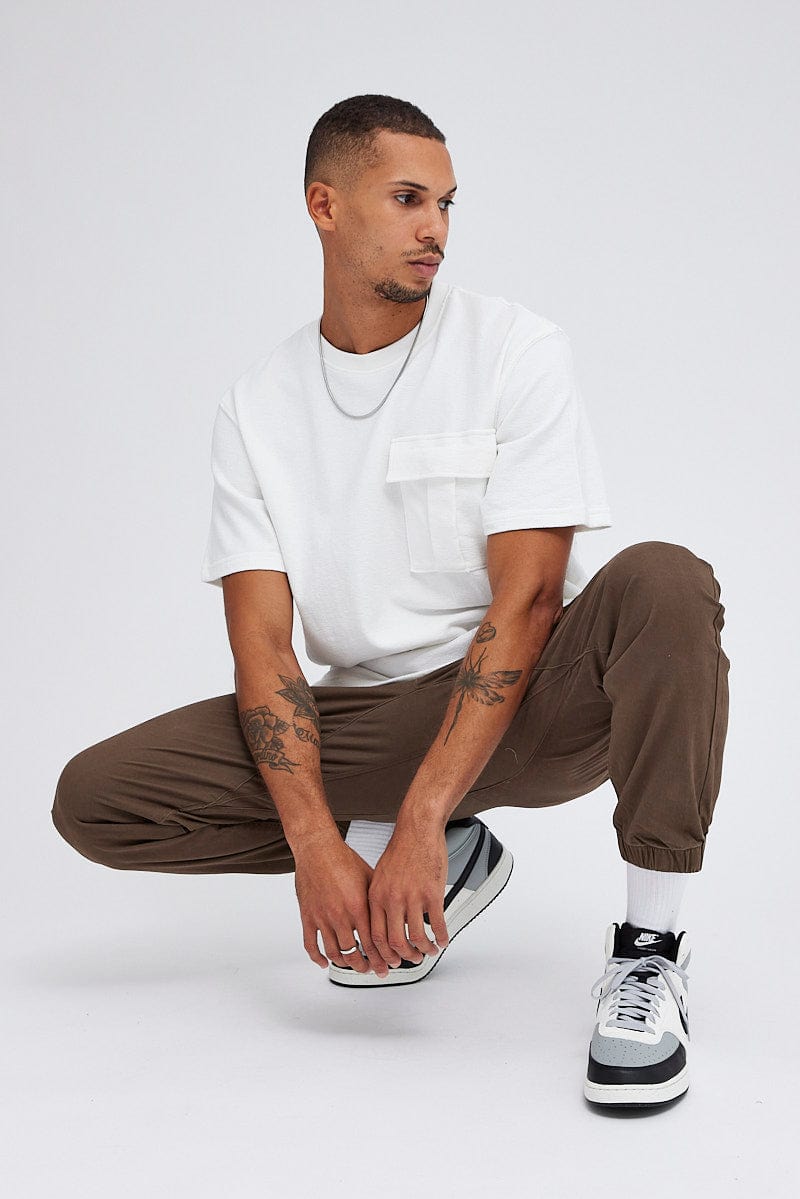 KHAKI Hayes Cotton Cuffed Casual Pant for AM Supply