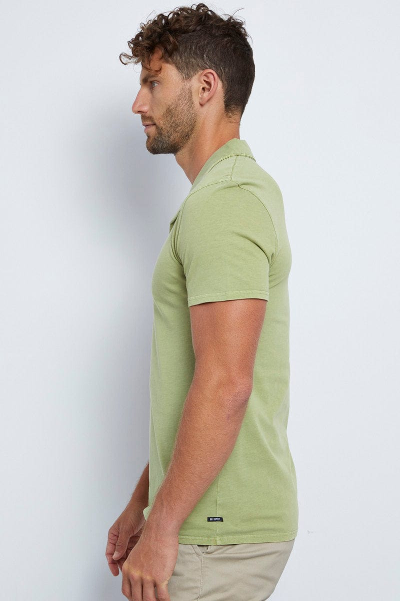 POLO Green Resort Polo Cotton Overdyed Short Sleeve for Women by Ally